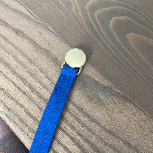 Blue suede belt - Picture 6 of 6